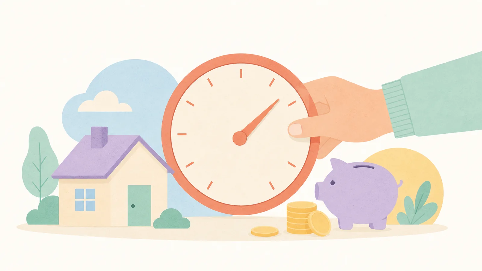 monetary control lever and interest rates, illustrated with bankBuilding
