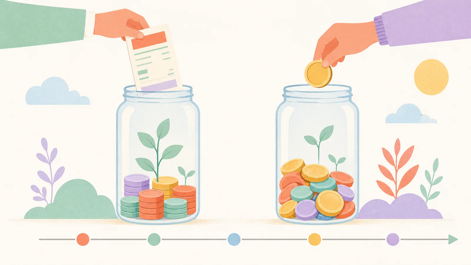 financial life as a navigable system, illustrated with pathway and home base